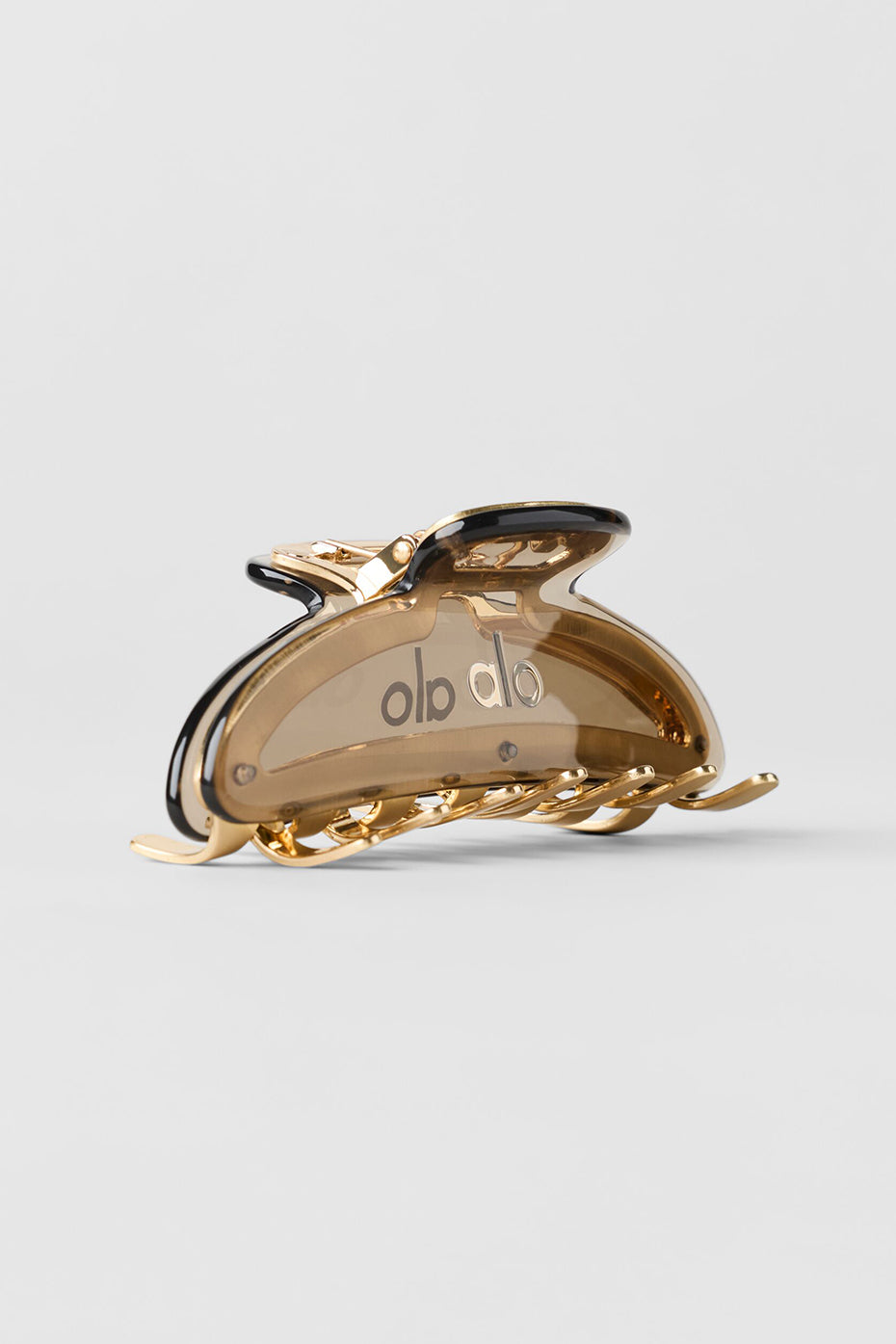 Acrylic Illusion Claw Clip - Gravel/Brushed Gold — photo 1