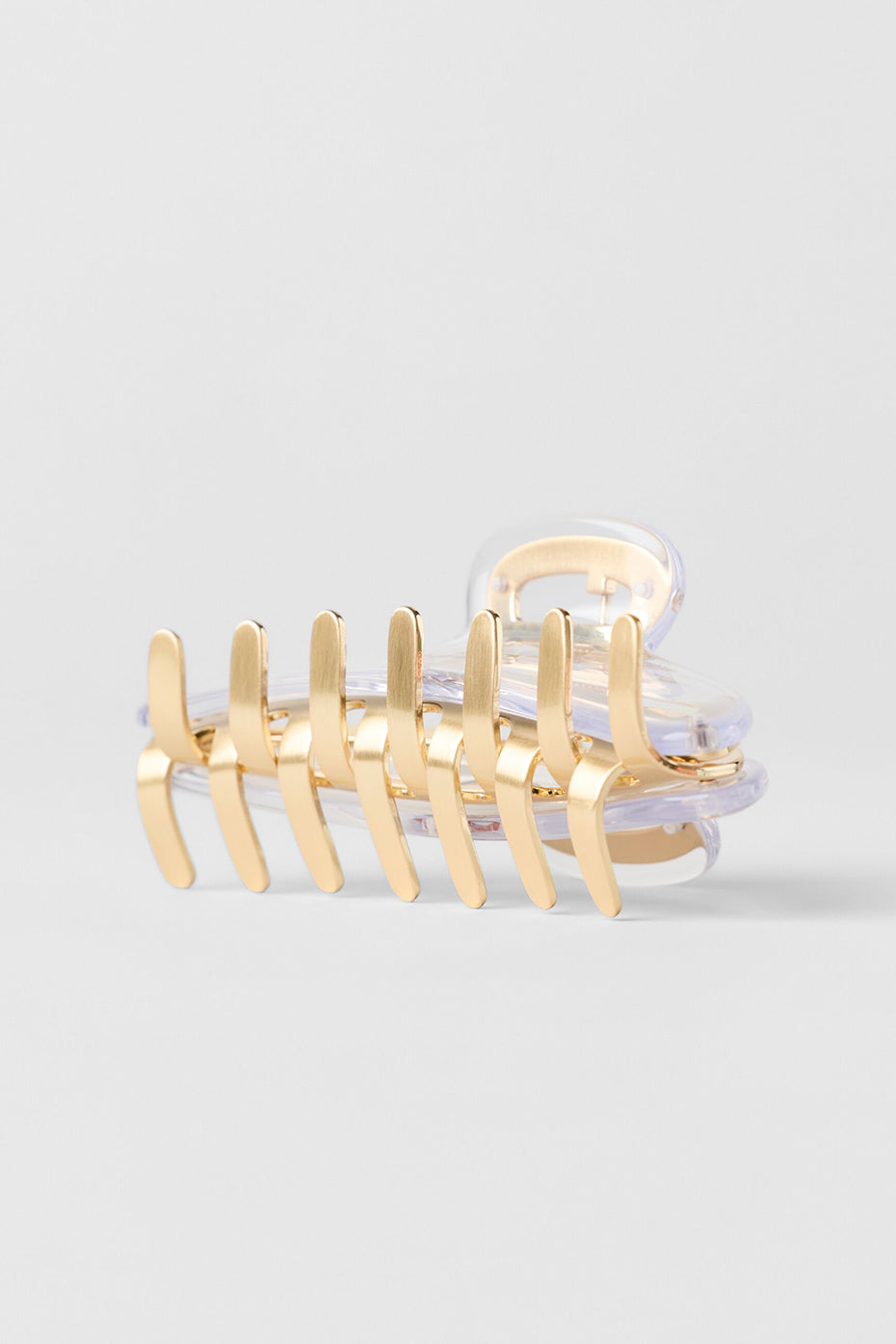 Acrylic Illusion Claw Clip - Clear/Brushed Gold — photo 4