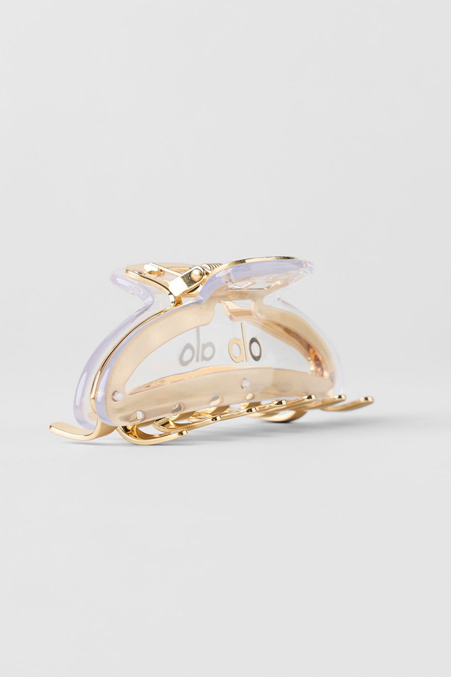Acrylic Illusion Claw Clip - Clear/Brushed Gold — photo 2