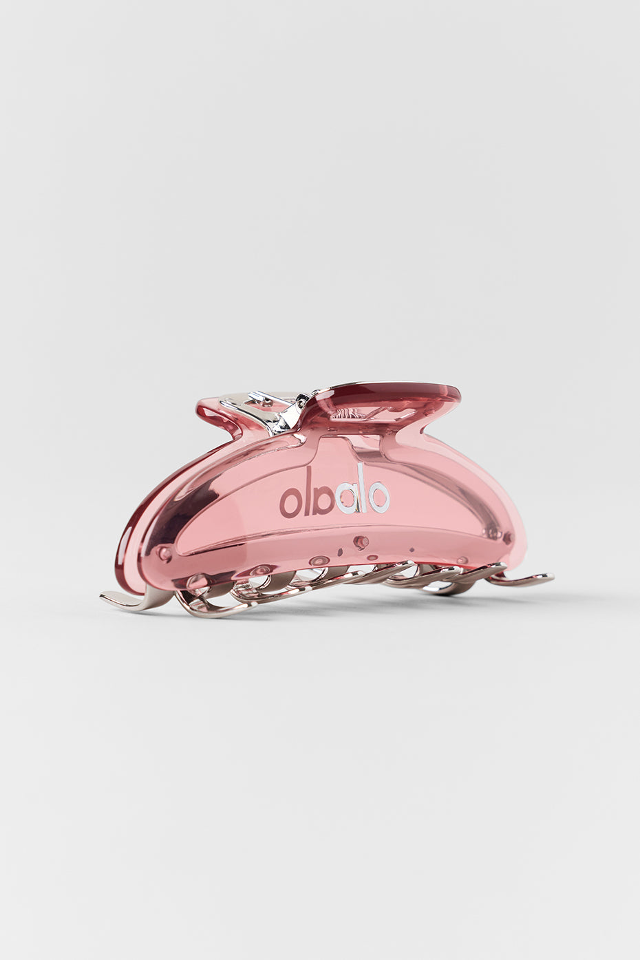 Acrylic Illusion Claw Clip - Vintage Pink/Chrome — photo 3