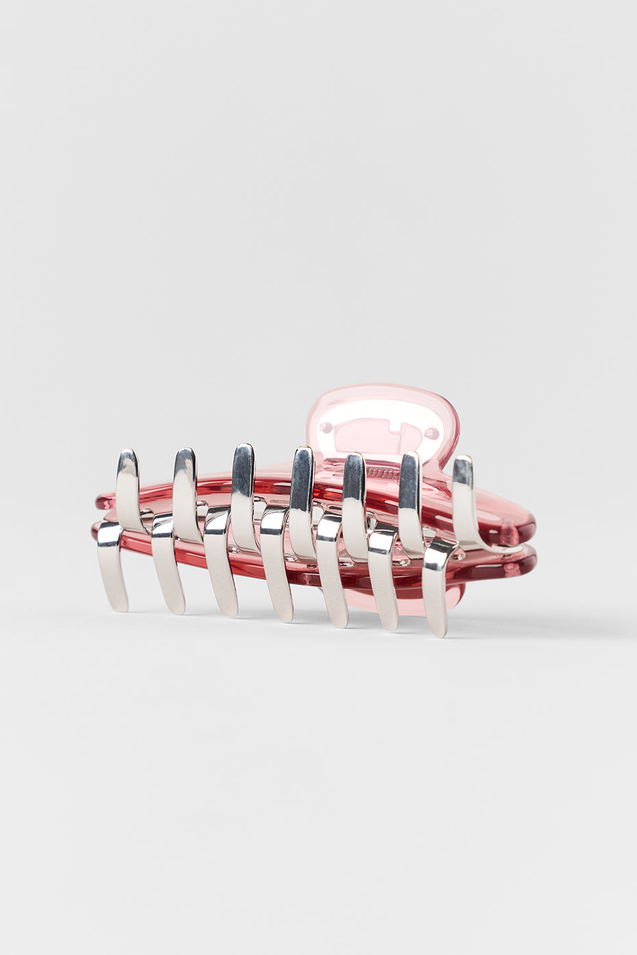 Acrylic Illusion Claw Clip - Vintage Pink/Chrome — photo 4