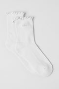 Women's Lettuce Edge Sock - White — photo 1