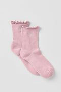 Women's Lettuce Edge Sock - Vintage Pink — photo 1