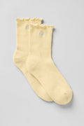 Women's Lettuce Edge Sock - Warm Butter — photo 1