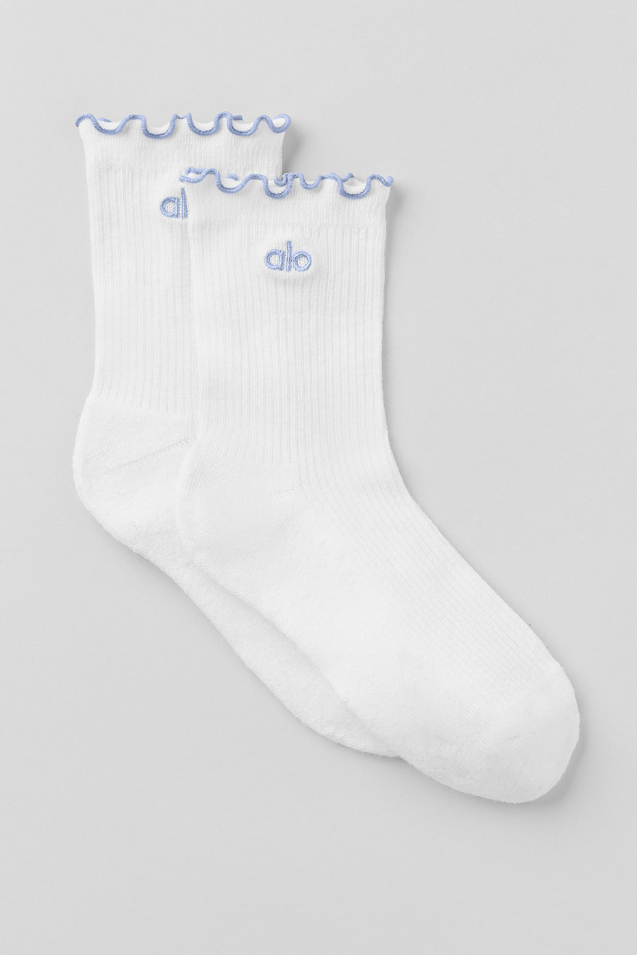Women's Lettuce Edge Sock - White/Winter Frost — photo 1