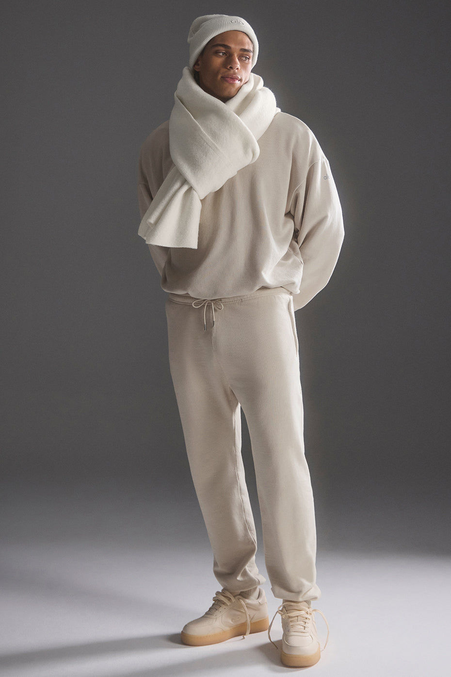 Merino Wool Oversized Scarf - Ivory — photo 5