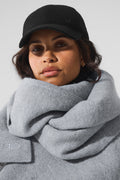 Merino Wool Oversized Scarf - Hazy Heather Grey — photo 1
