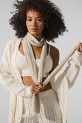 Cashmere Light Frosted Scarf - Winter Latte/Ivory — photo 1