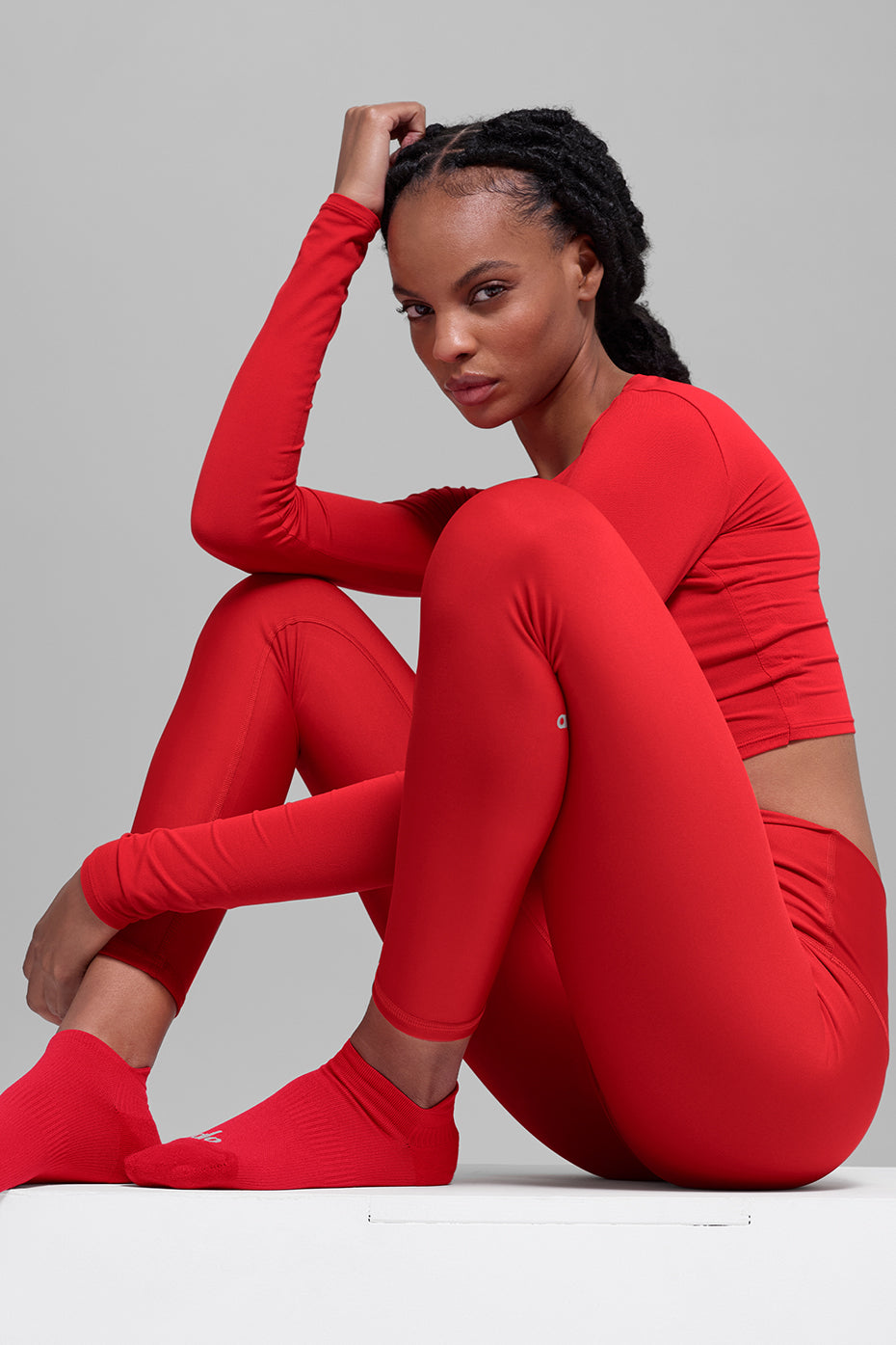 Unisex Performance Tab Sock - Bright Red — photo 2