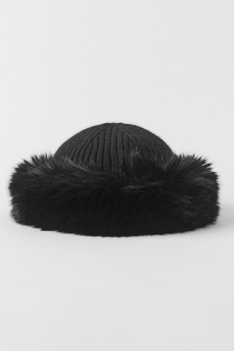 Courchevel Cashmere Faux Fur Beanie - Black — photo 2