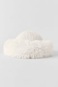 Courchevel Cashmere Faux Fur Beanie - Ivory — photo 2