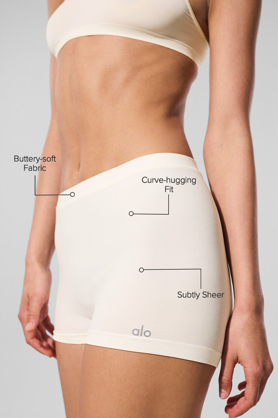Sheer Glow Boyshort - Ivory — photo 2