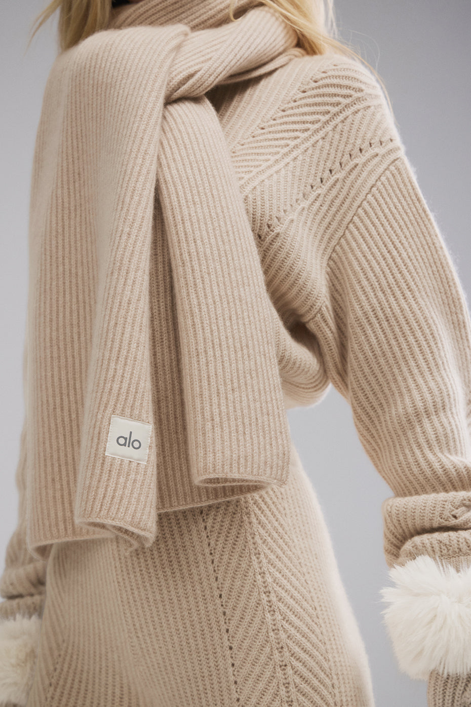 Courchevel Cashmere Scarf - Birch Heather — photo 2