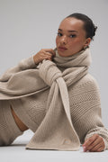 Courchevel Cashmere Scarf - Flax Heather — photo 1