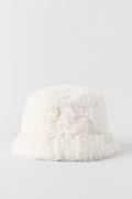 Faux Fur Starstruck Bucket Hat - Ivory — photo 2