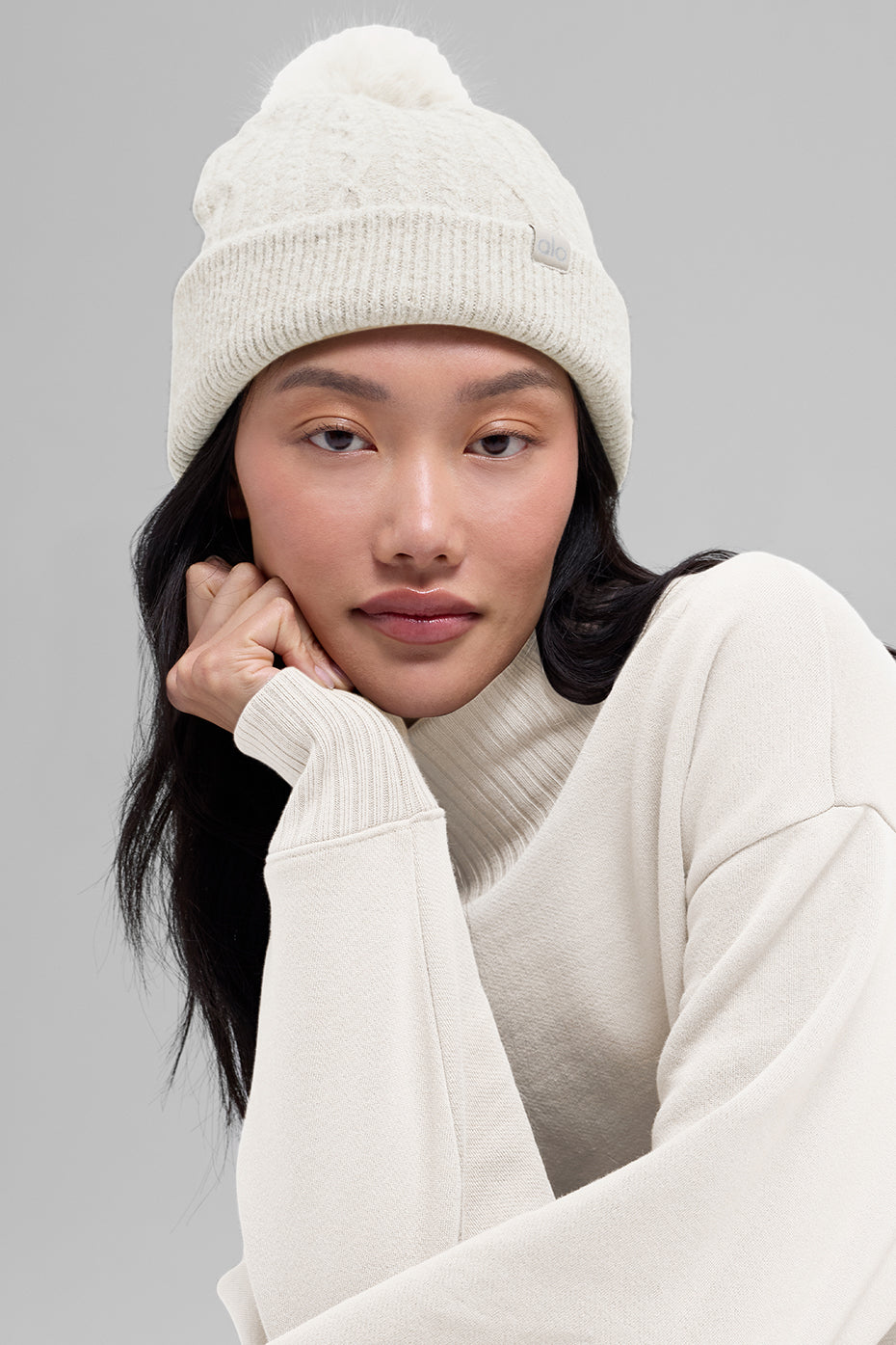 Cable Knit Winter Bliss Beanie - Ivory — photo 1