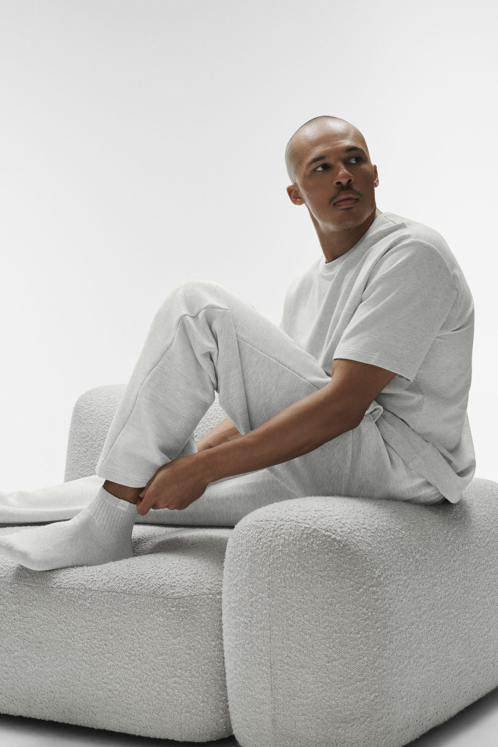 Quarter Crew Street Sock - White Heather — photo 3