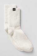 Unisex Half-Crew Scrunch Sock - Ivory — photo 1
