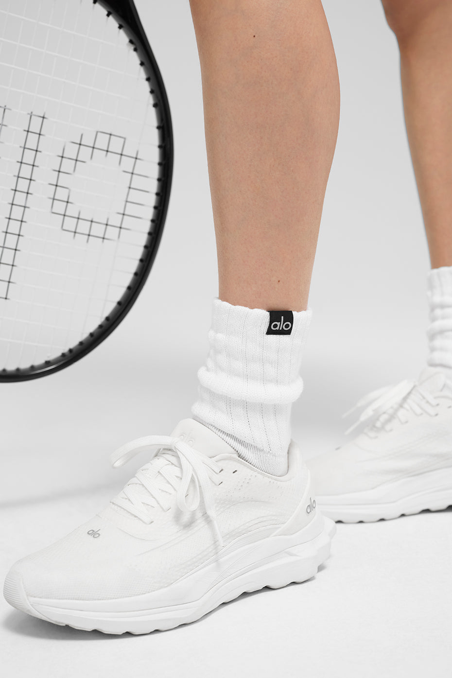 Unisex Half-Crew Scrunch Sock - White — photo 2