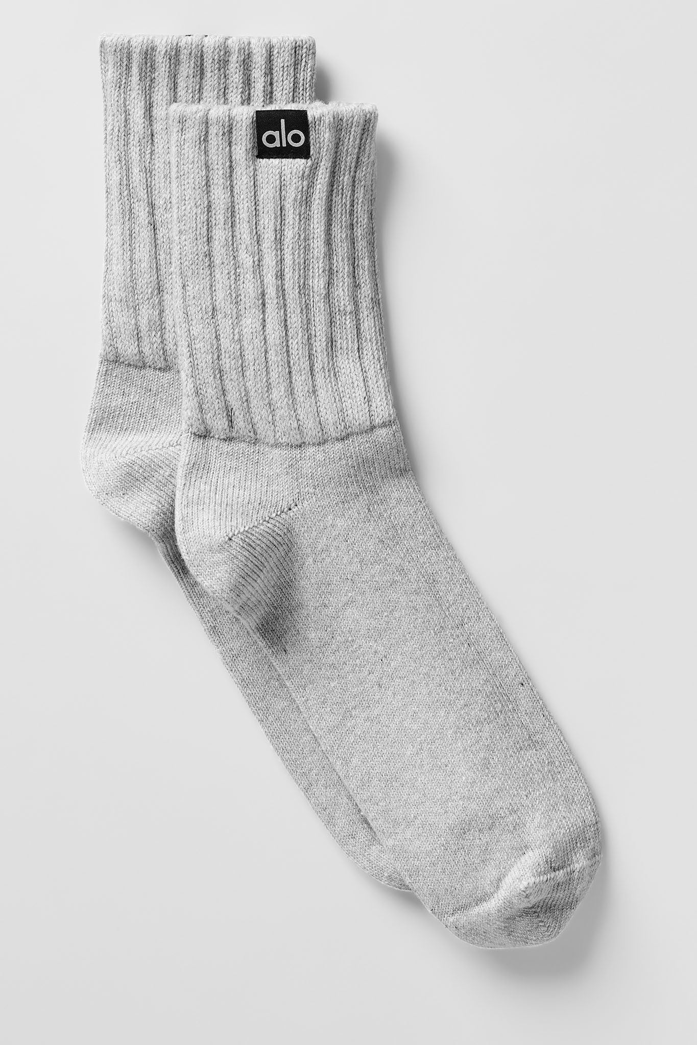 Unisex Half-Crew Scrunch Sock - Athletic Heather Grey — photo 1
