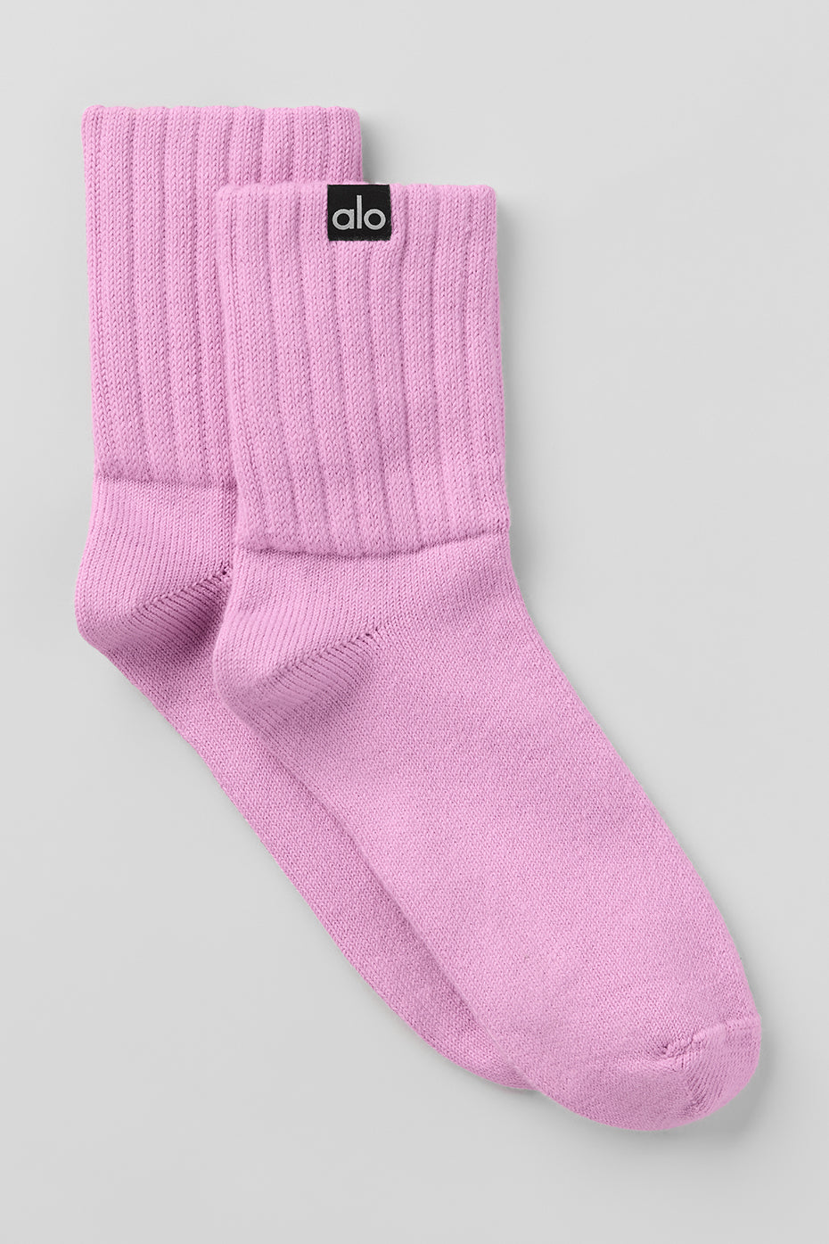 Unisex Half-Crew Scrunch Sock - Candy Heart Pink — photo 1