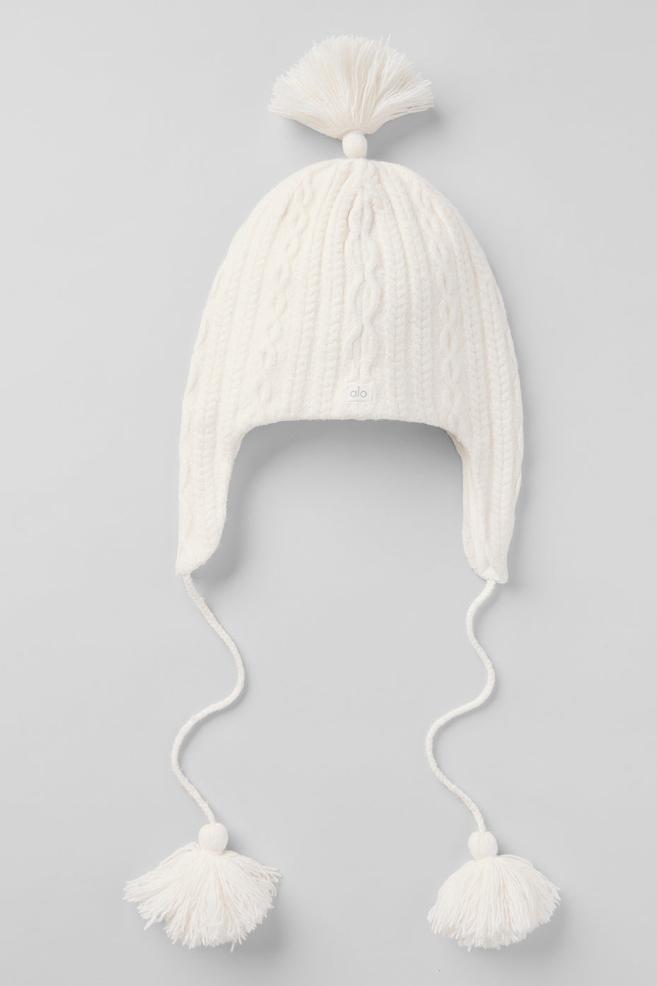 Cable Knit Winter Bliss Earflap Beanie - Ivory — photo 1