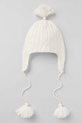 Cable Knit Winter Bliss Earflap Beanie - Ivory — photo 1