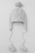 Cable Knit Winter Bliss Earflap Beanie - Athletic Heather Grey — photo 1