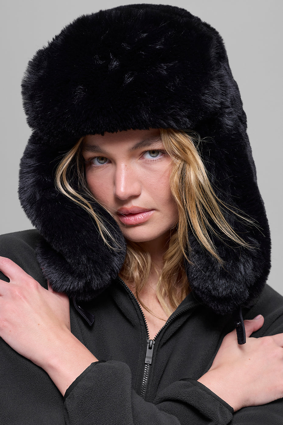 Faux Fur Starstruck Hat - Black — photo 1