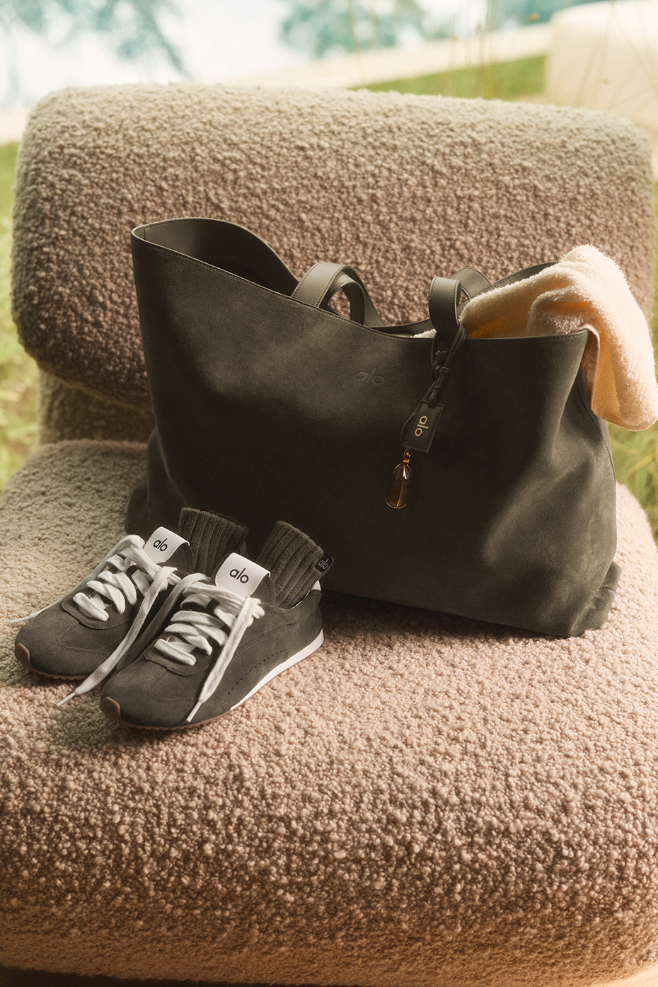 ALO Tranquility Tote - Olive Tree Suede — photo 1