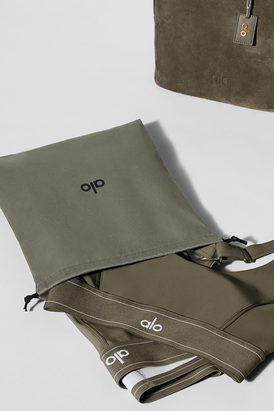 ALO Balance Bucket - Olive Tree Suede — photo 7