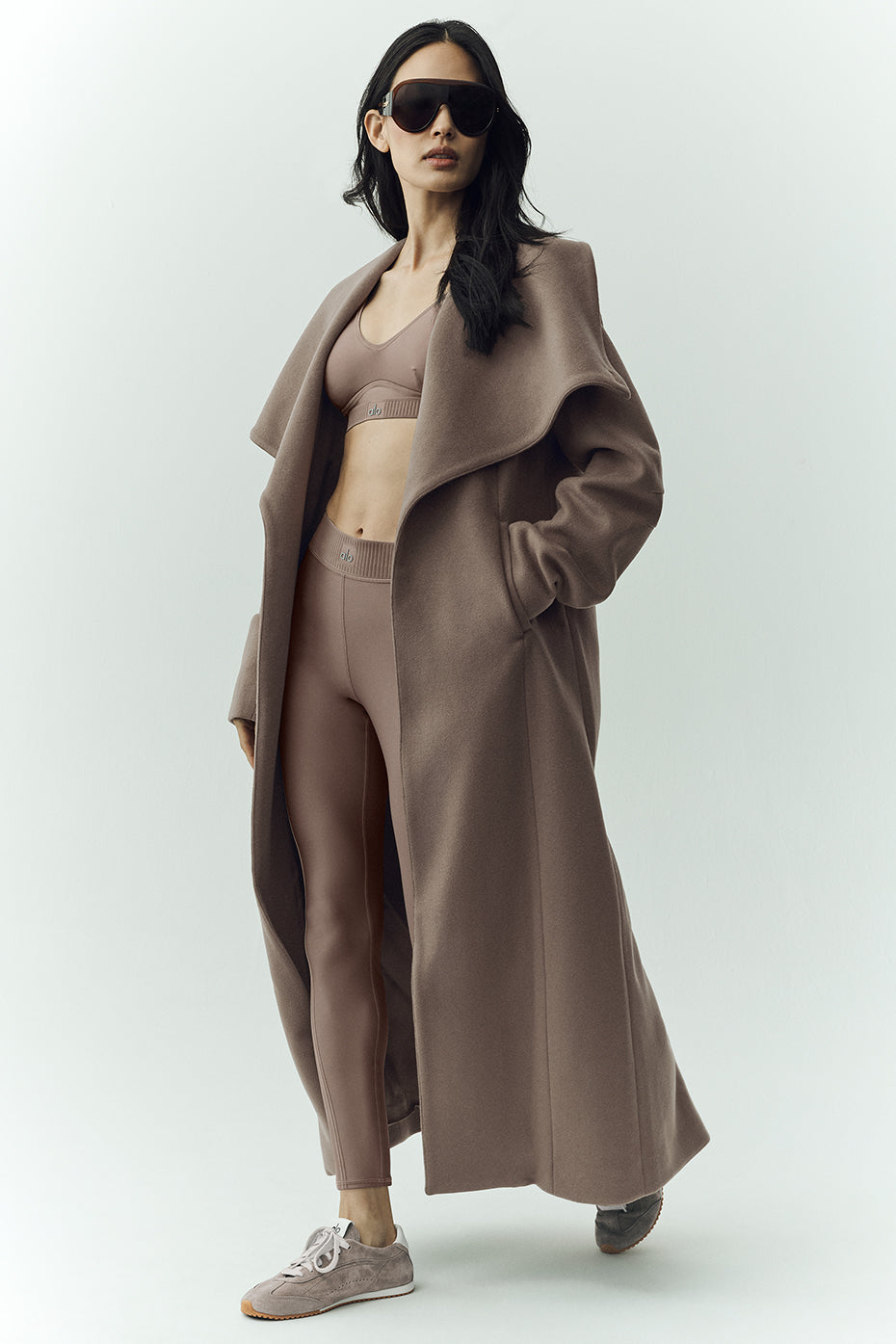 Wool Blend Nightfall Long Coat - Alpine Cocoa Heather — photo 1