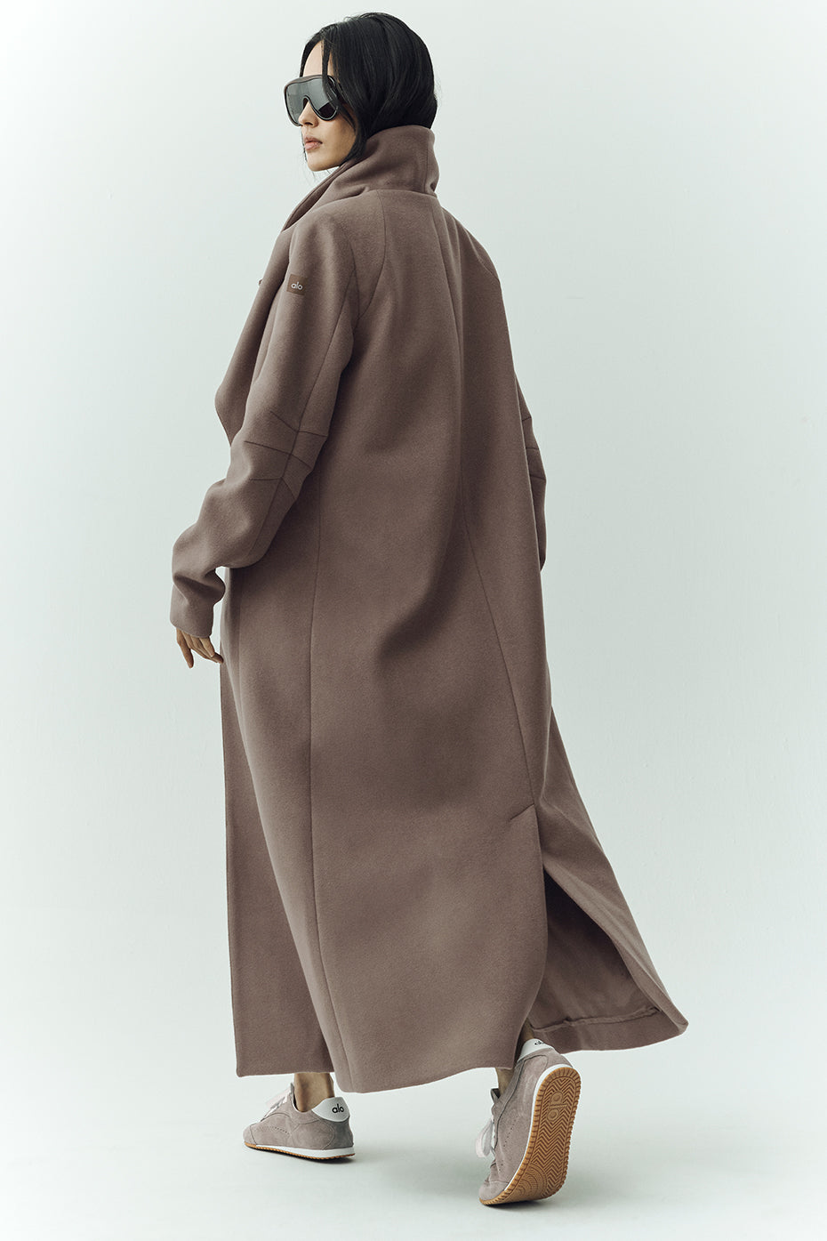 Wool Blend Nightfall Long Coat - Alpine Cocoa Heather — photo 3