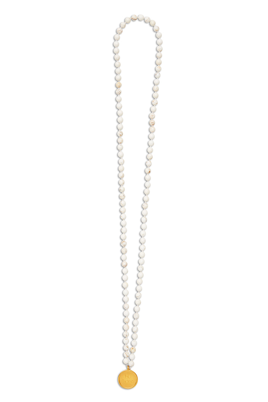 White Turquoise Mala Necklace — photo 2