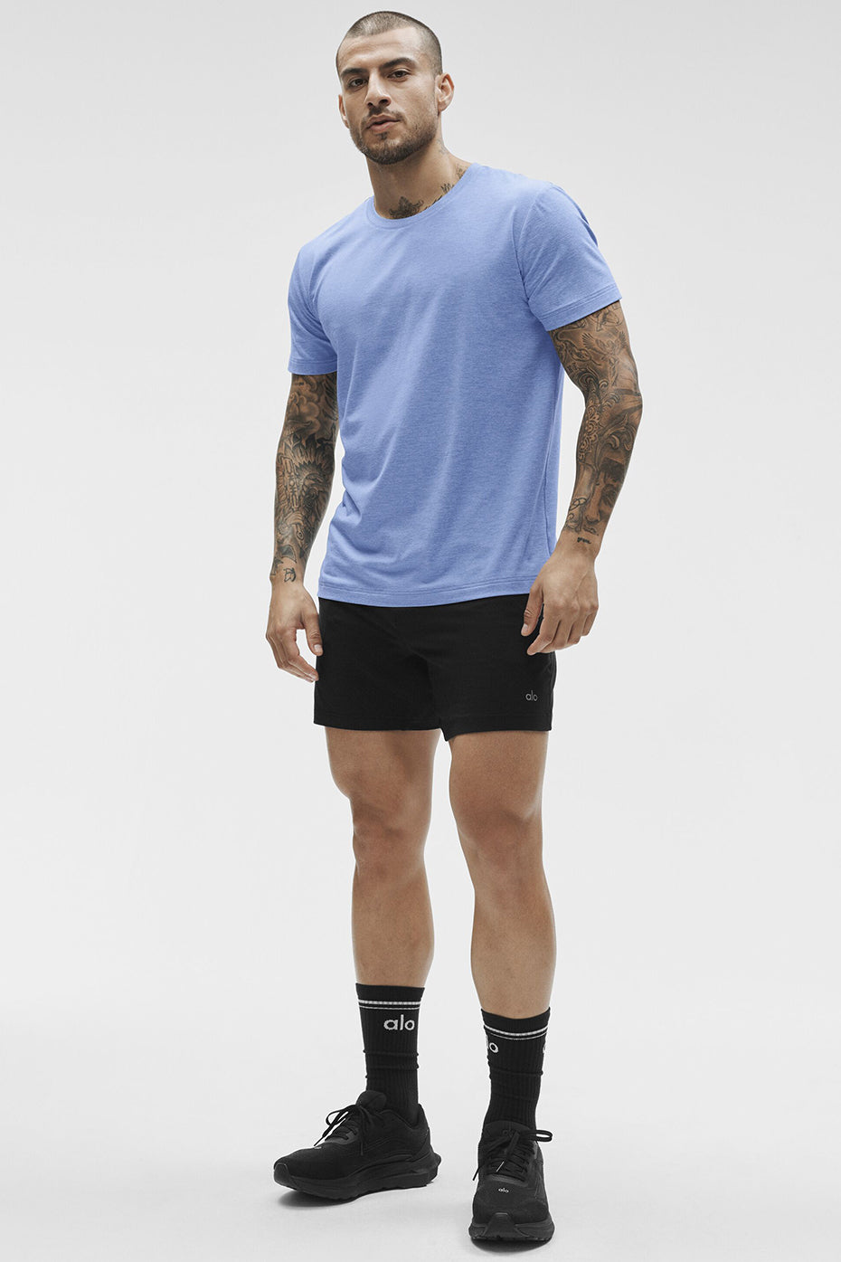 Conquer Reform Crewneck Short Sleeve - Provence Blue Heather — photo 5