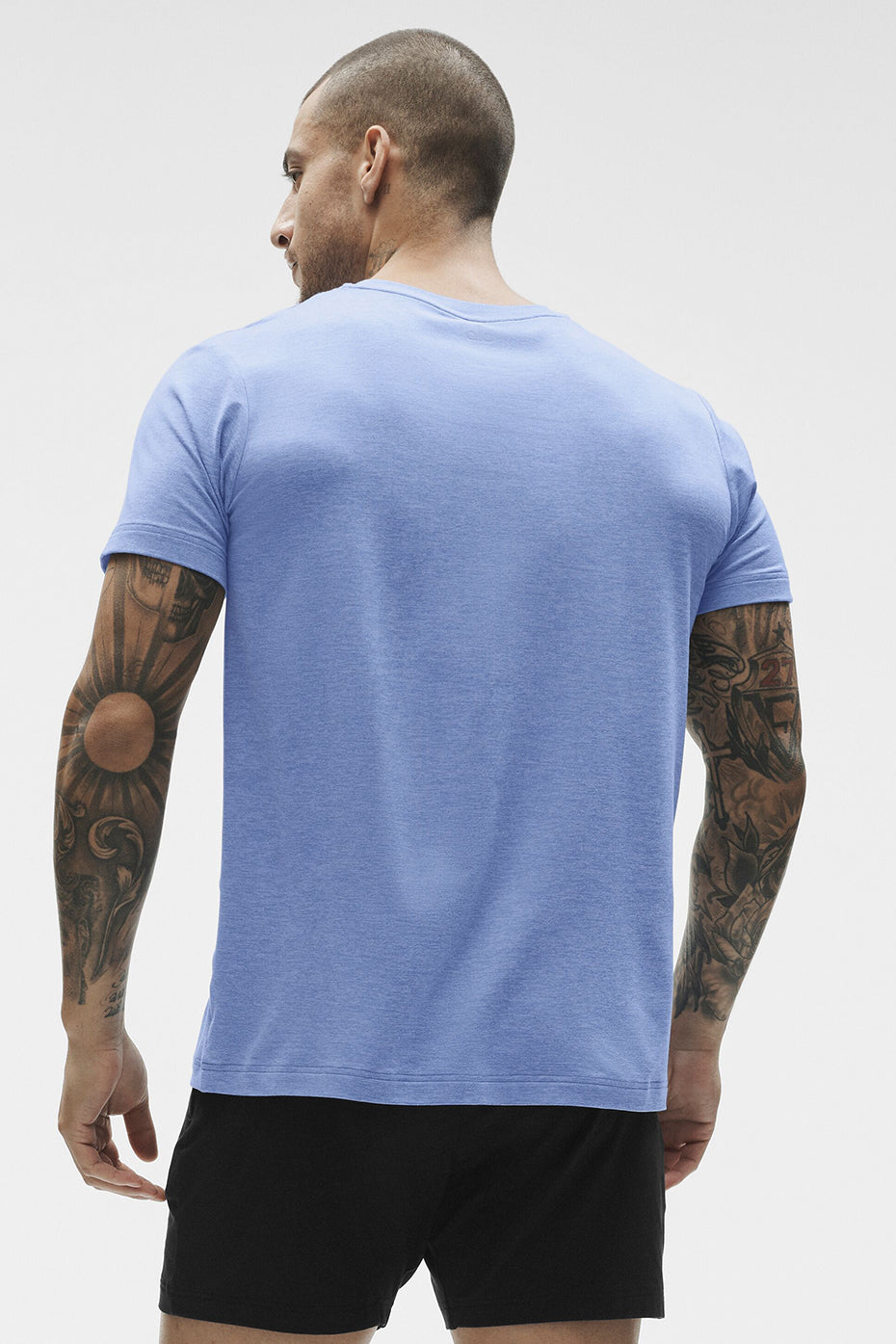 Conquer Reform Crewneck Short Sleeve - Provence Blue Heather — photo 2