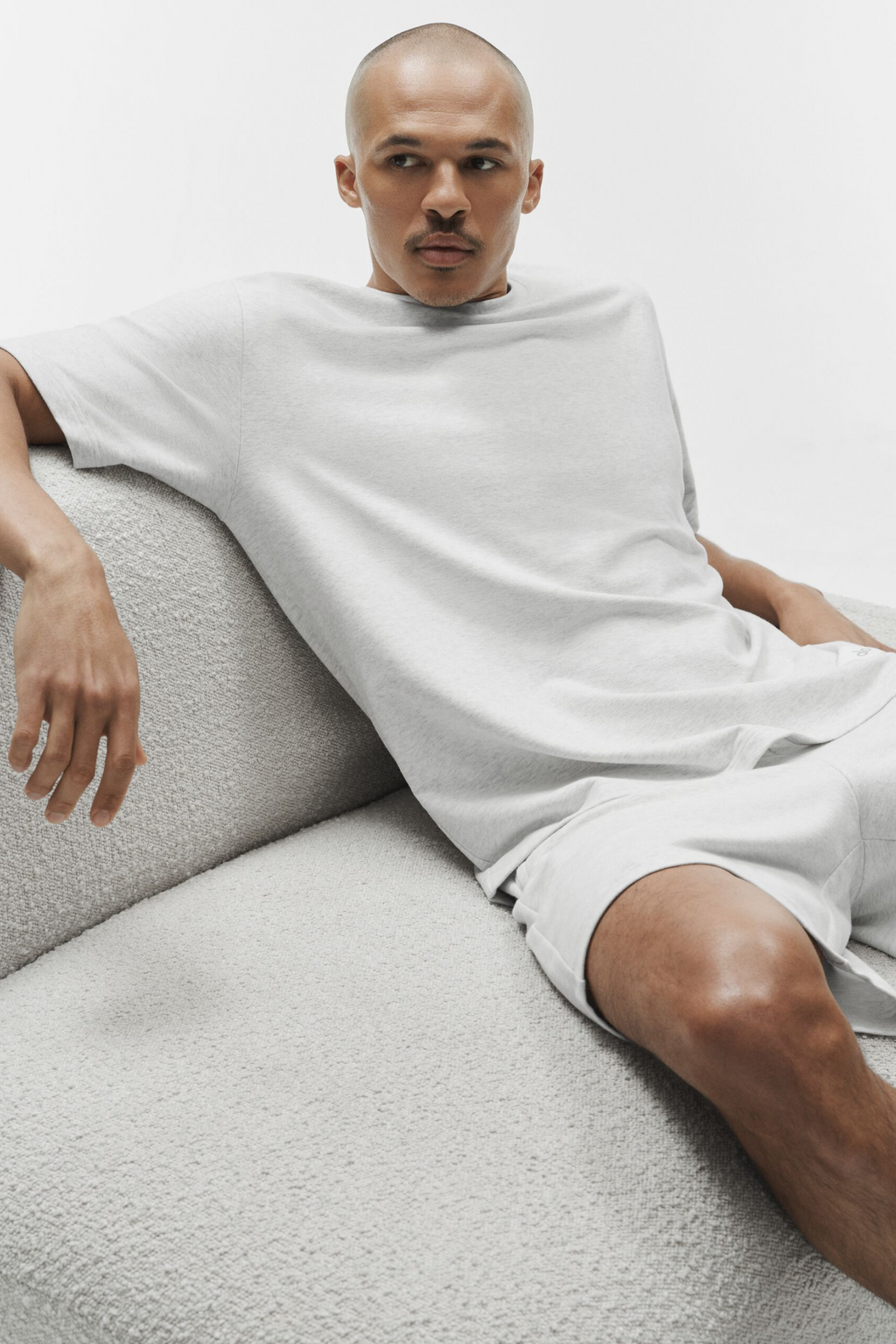 Double Take Short Sleeve - White Heather — photo 1