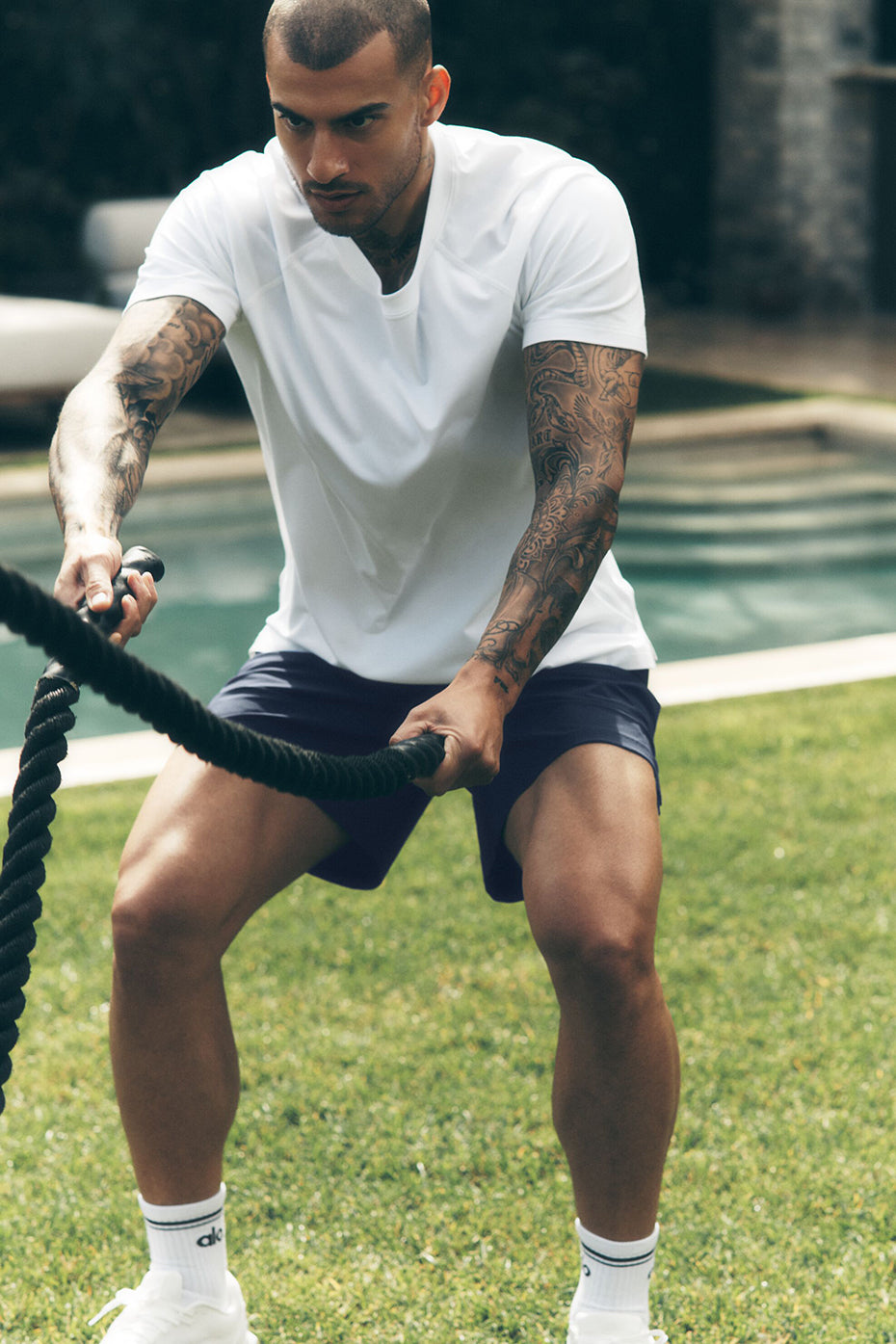 ALO Vapor Crewneck Short Sleeve - White — photo 1