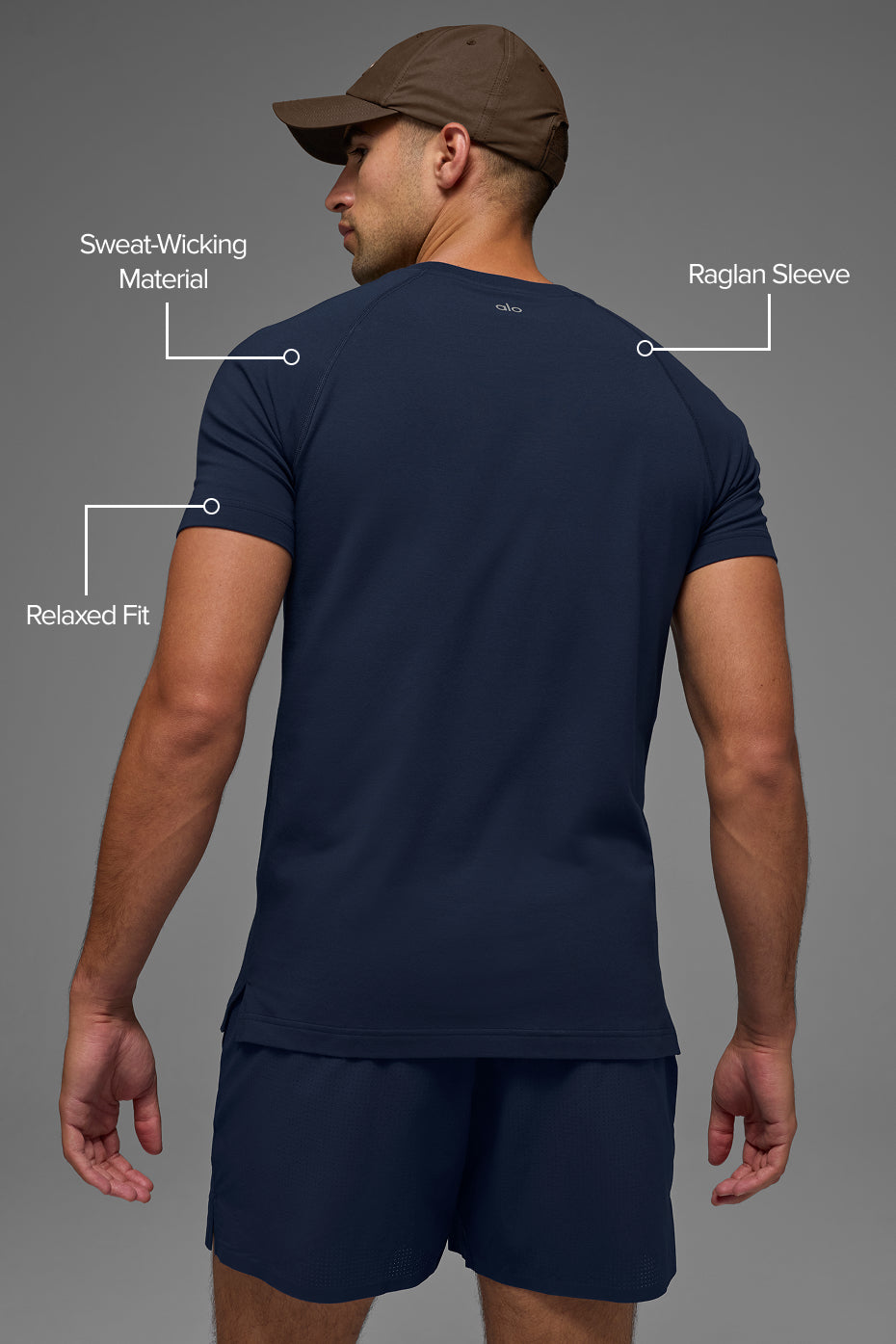ALO Vapor Crewneck Short Sleeve - Navy — photo 2