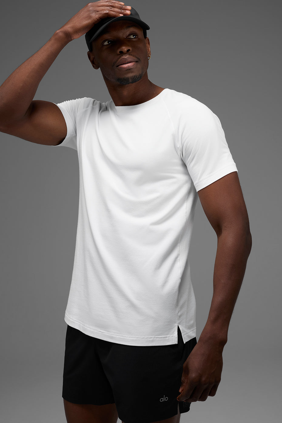 ALO Vapor Crewneck Short Sleeve - White — photo 3