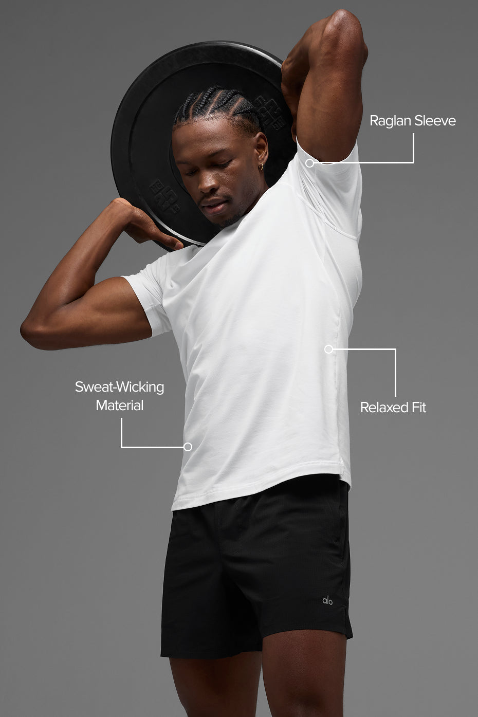 ALO Vapor Crewneck Short Sleeve - White — photo 2