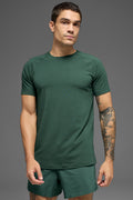ALO Vapor Crewneck Short Sleeve - Clover Green — photo 1