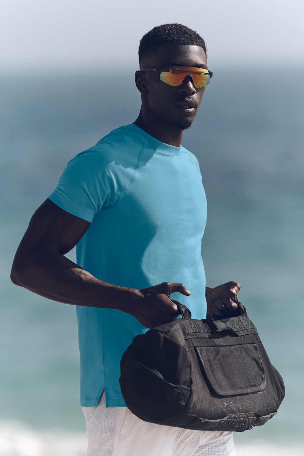 ALO Vapor Crewneck Short Sleeve - Blue Breeze — photo 1