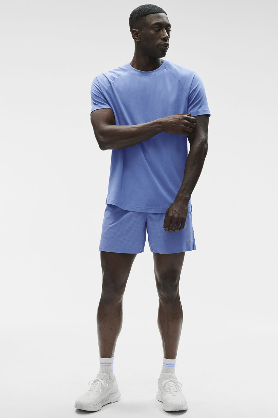 ALO Vapor Crewneck Short Sleeve - Provence Blue — photo 5