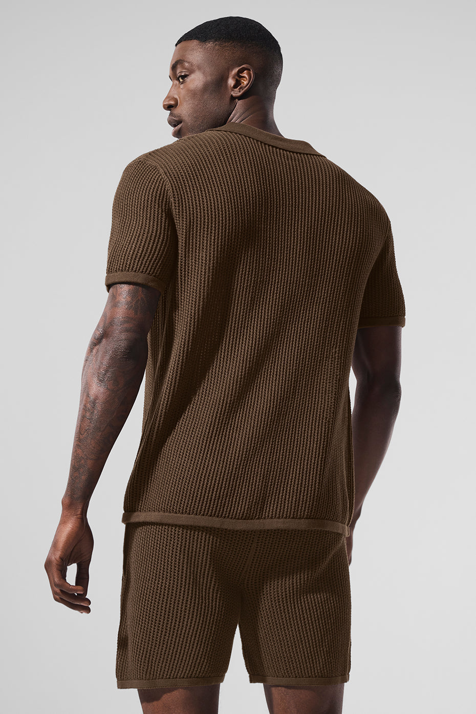 Open-Knit Polo - Espresso — photo 2