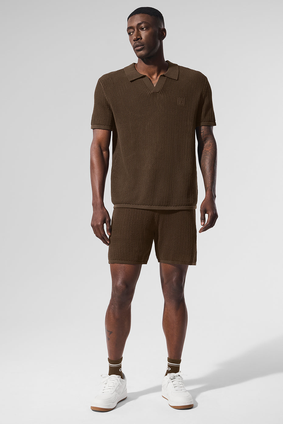 Open-Knit Polo - Espresso — photo 4