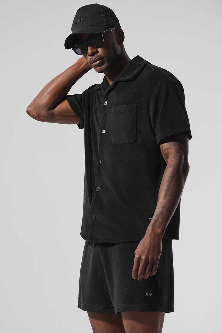 Coastal Terry Button Up - Black — photo 3