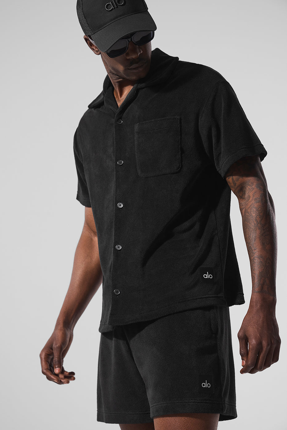 Coastal Terry Button Up - Black — photo 4