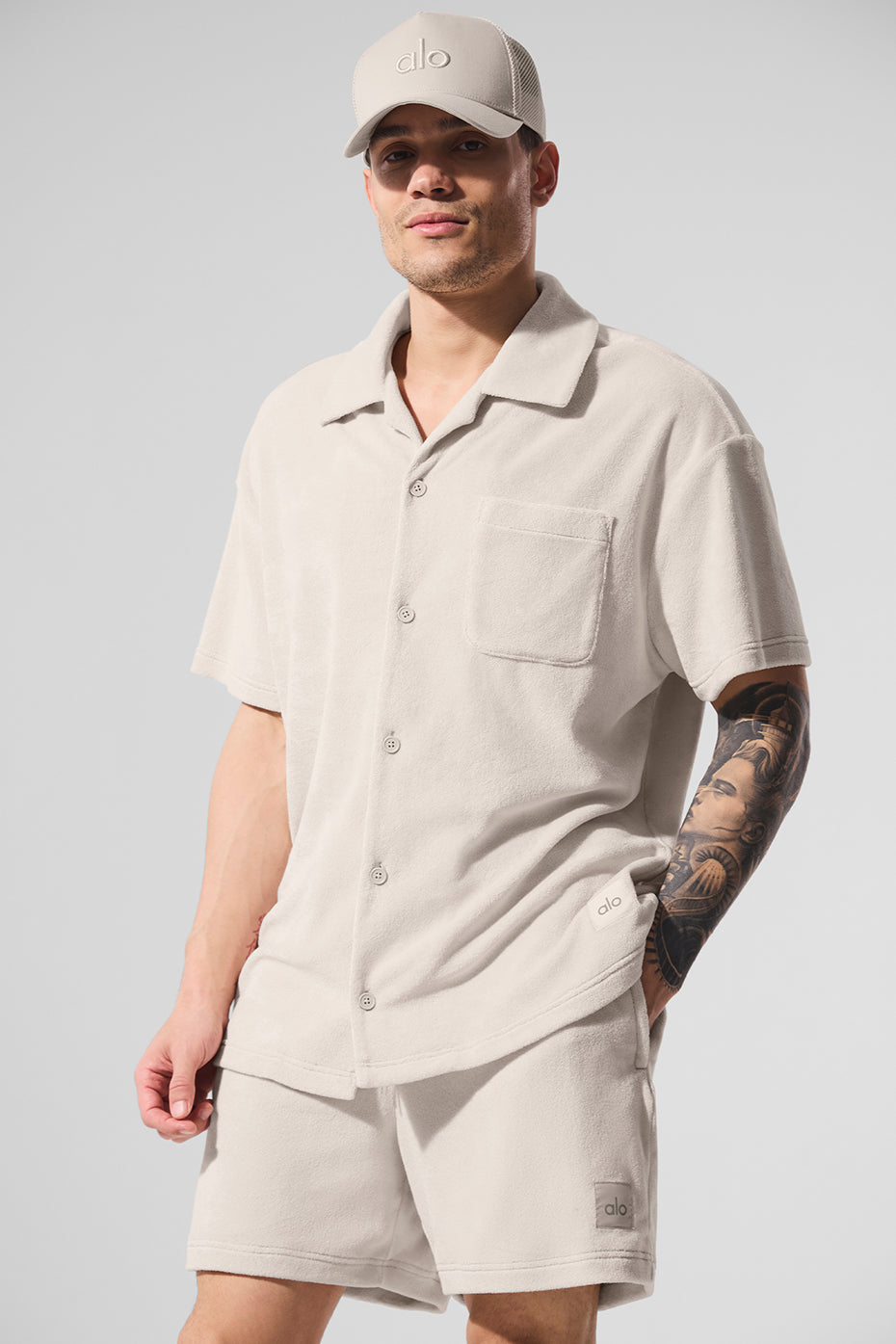 Coastal Terry Button Up - Bone — photo 1