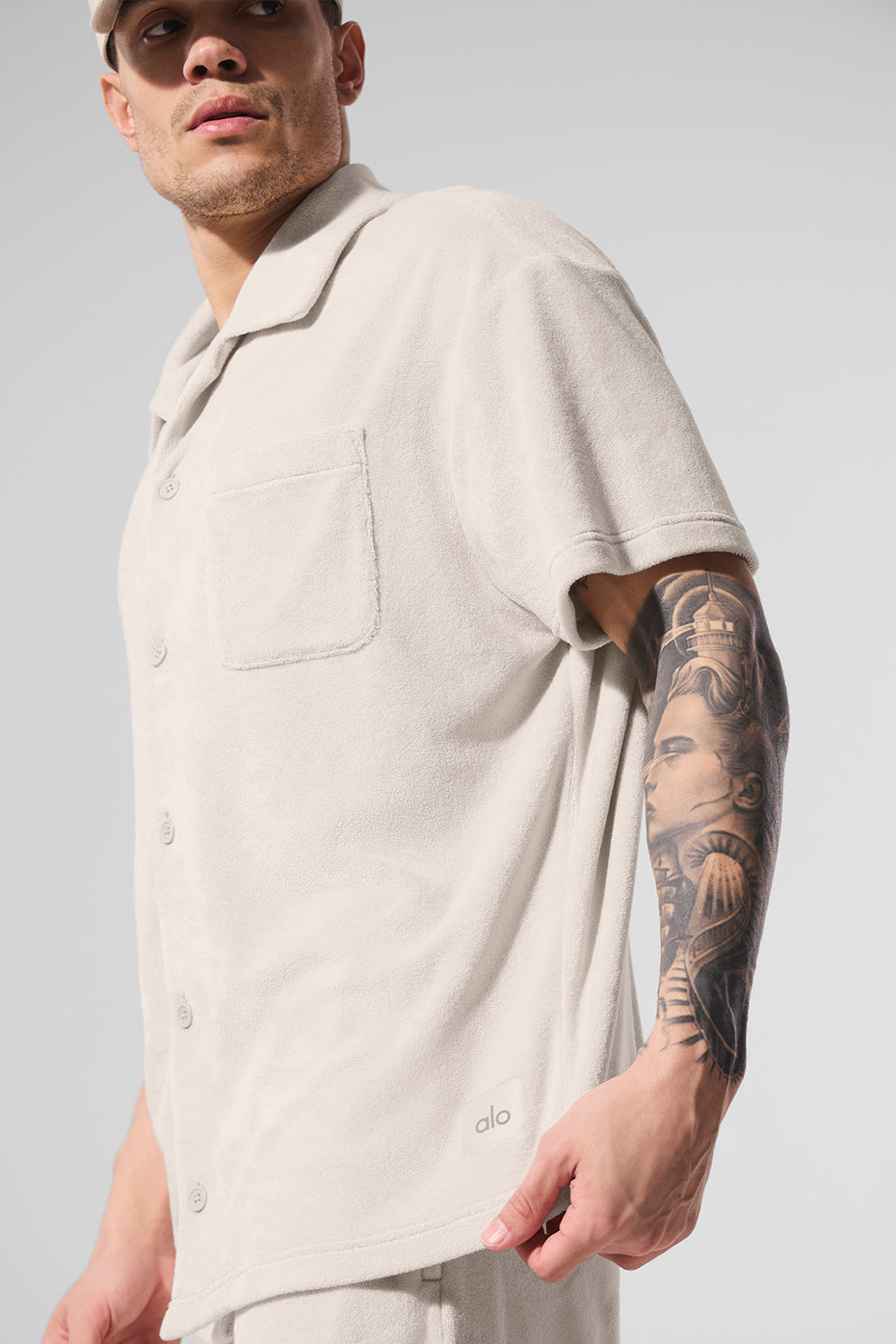 Coastal Terry Button Up - Bone — photo 3